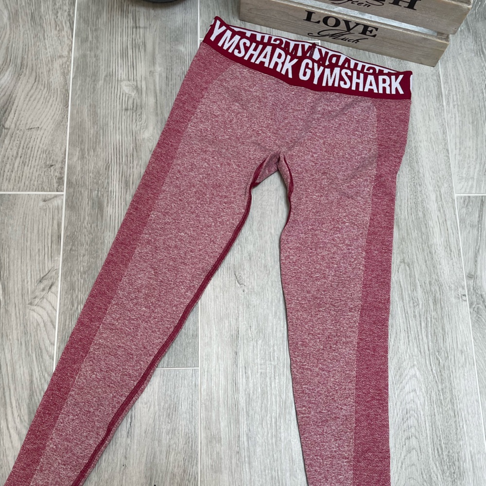 Gymshark Fit Seamless Leggings Medium Red Marl High Waist Workout Contour Pants